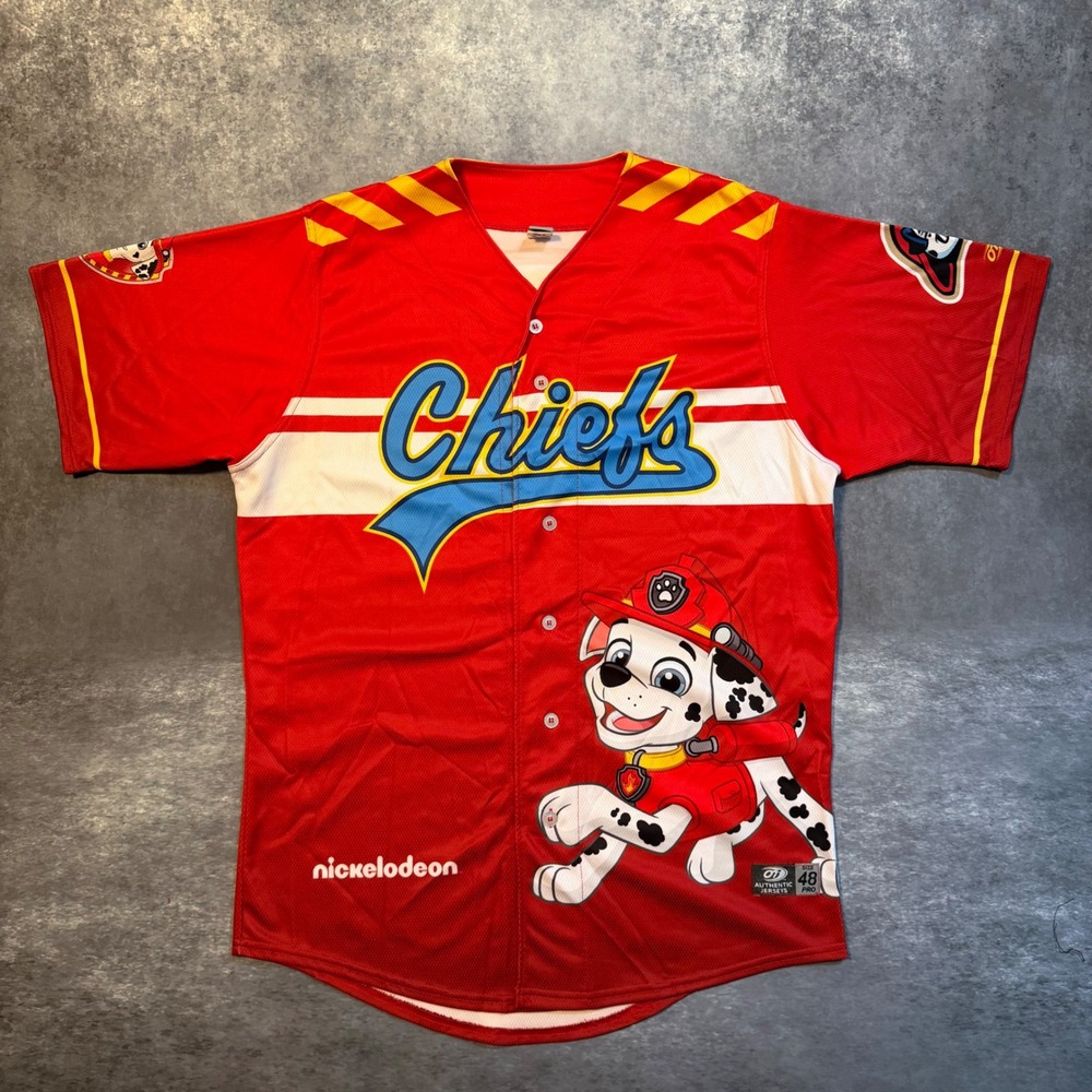 Syracuse Chiefs Paw Patrol Autographed Jersey Mens 48 XL Jaff Decker Signed